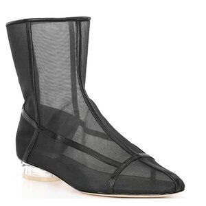 NEW Antonio Melani x Elizabeth Damrich Femme Cage Mesh Dress Booties in Black